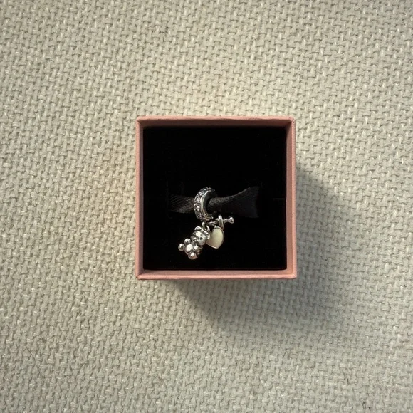 Pandora Baby Teddy Bear Dangle Charm NEW - Comes with original box - Picture 3 of 4